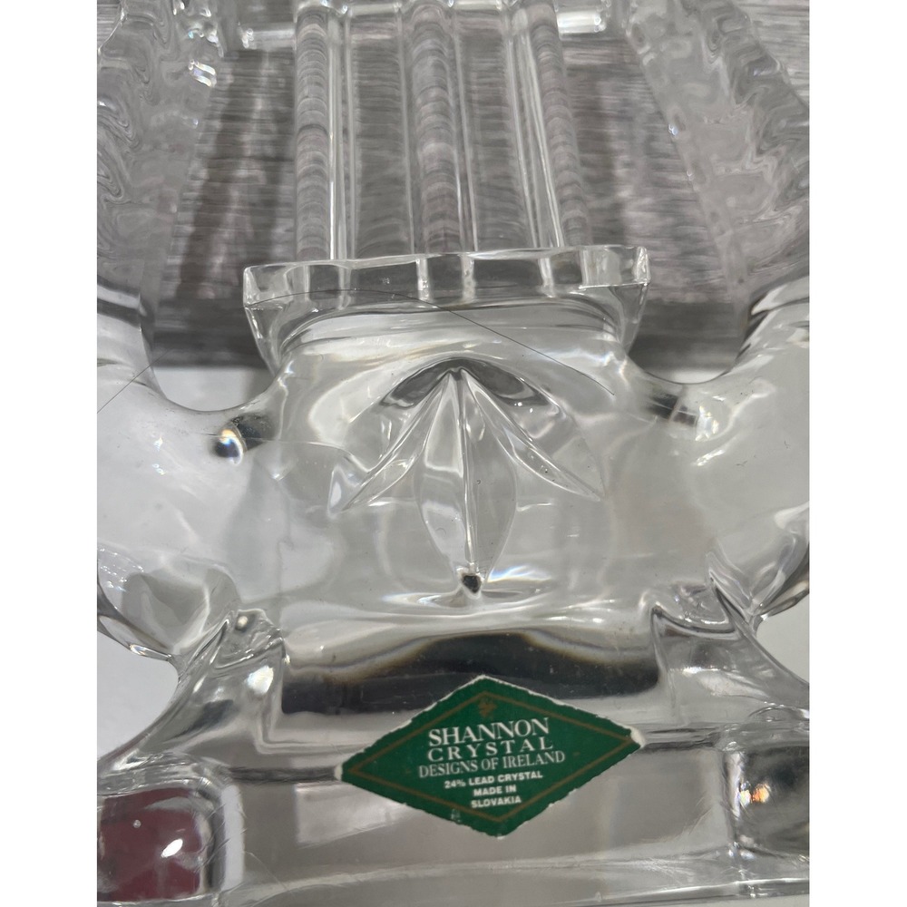 Shannon Crystal Lyre Harp Bookends 24% Lead Crystal Slovakia Set‎ of 2 Clear - Picture 4 of 7